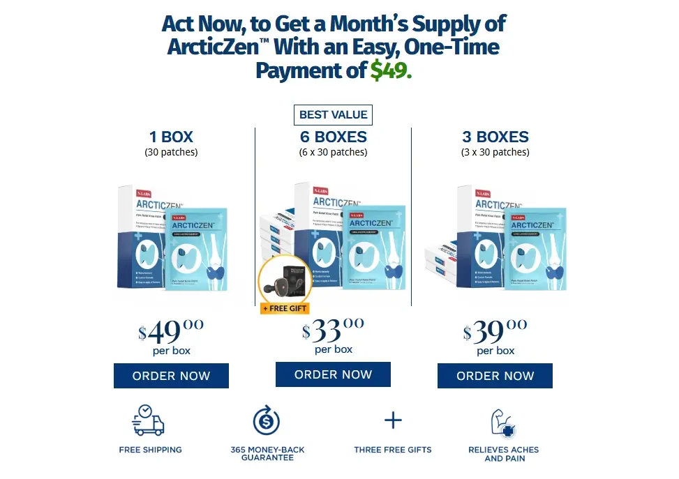 ArcticZen Pricing Plans – 1, 3, and 6 Box Options